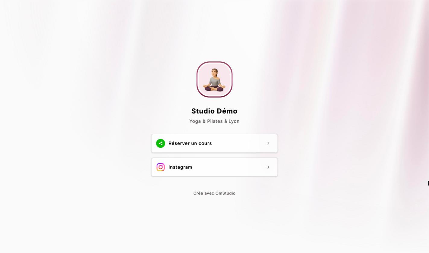 Page OneLink publique du Studio Démo